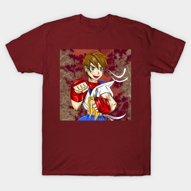 sakura blossom in street fighter T-Shirt by jorge_lebeau